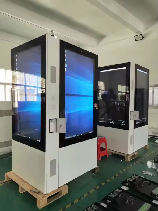 49 55 65 inch în aer liber Ag AR Glass 4K Semnalizare digitală cu două fețe cu 4G